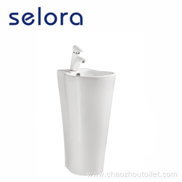 One piece freestanding pedestal washbasin chaozhou factory